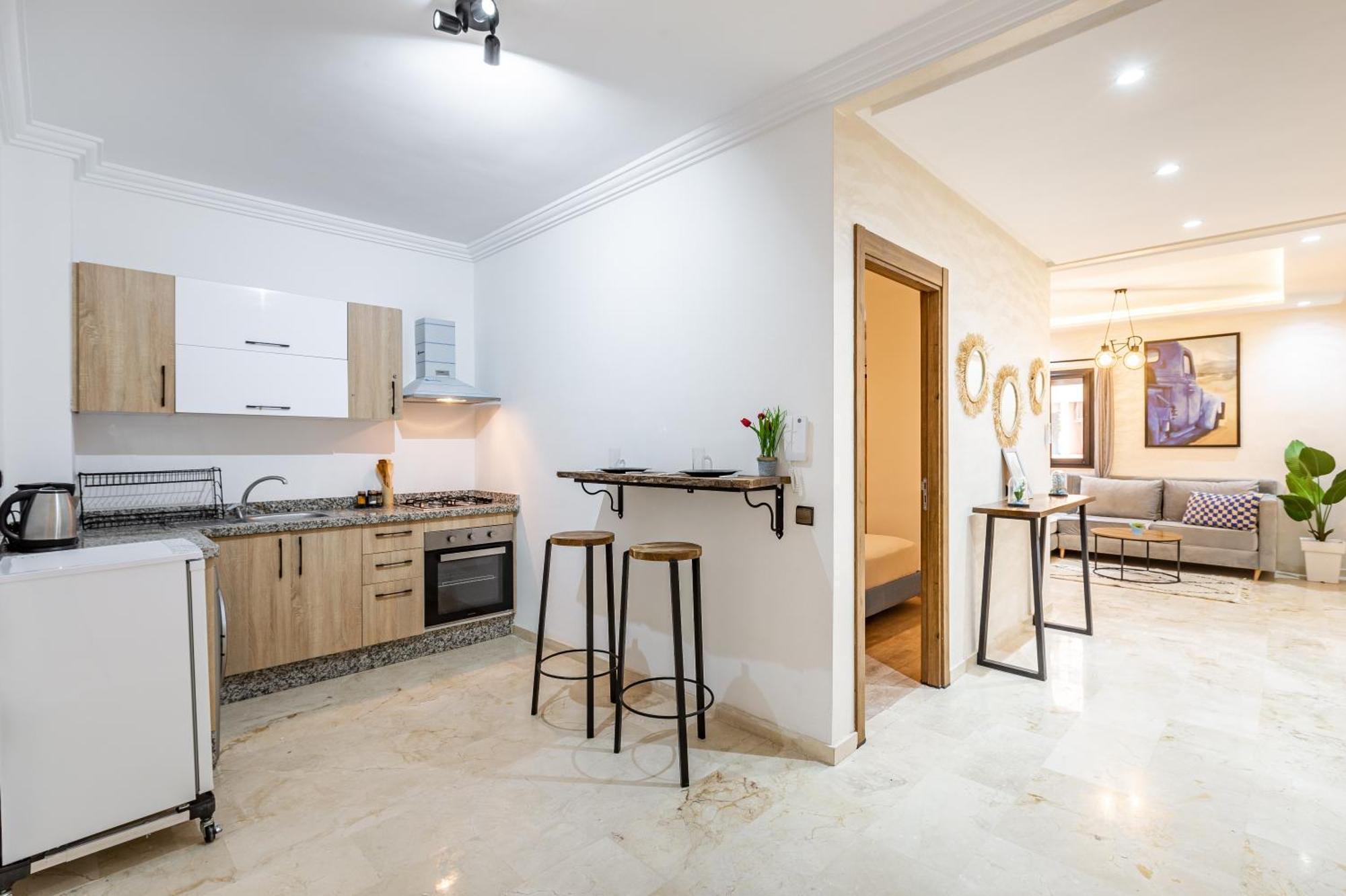 Magnificent Apartment In Gueliz - 100% Equipped マラケシュ エクステリア 写真